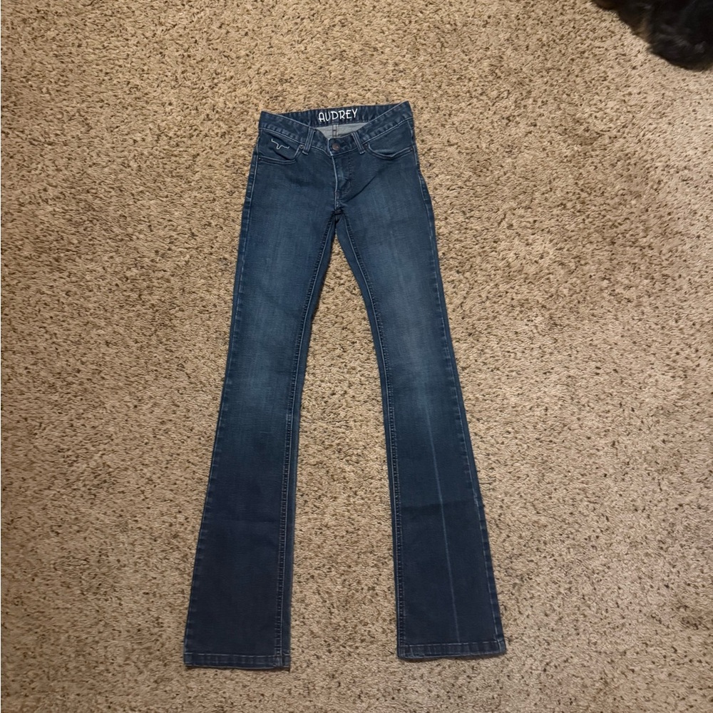 Kimes Ranch Women's Flare Jeans - Dark Blue